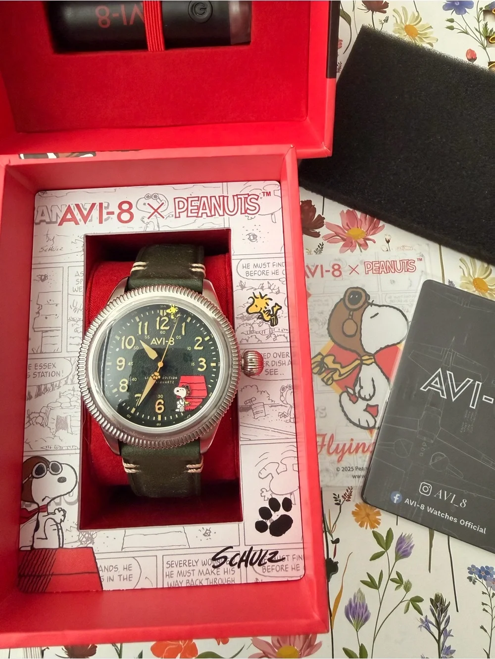 AVI-8 Flyboy Airmaster 40 Meca-Quartz Peanuts Snoopy Flying Ace Watch
